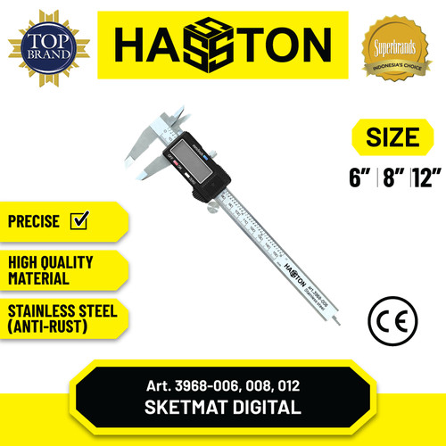 Hasston Sketmat Besi Baja / Sigmat / Jangka Sorong (3965)