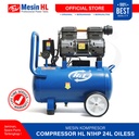 HL Mesin kompresor Angin N1HP 24Liter Oiless