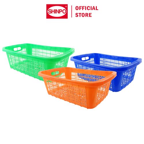 SHINPO Keranjang Pakaian Plastik 56 x 36 x 18 CM Grady Clothes Basket Serbaguna SPO-SIP-427M