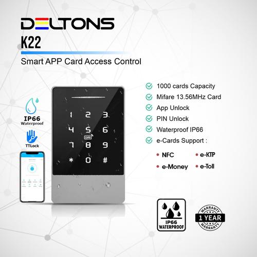 Deltons Smart Access Control K22 TTLock PIN Card 13.56MHz Waterproof