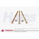 Baut & Mur 4.6 M8 x 150 (B/N 4.6 M 08 x 150) - P1.25, Half, kuning