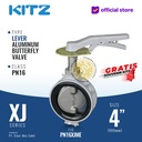Butterfly Valve Aluminum KITZ Fig. PN16XJME , 4" - 100A - 100mm, LEVER