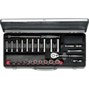 KUNCI SHOCK PENDEK+PANJANG / SOCKET WRENCH SET KTC SQ 3/8 TB3X20