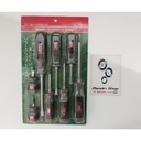 Obeng Set 8pcs Gagang Karet TPMD18