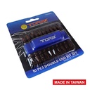 TORA Mata Obeng Angin Bolak Balik Plus Set 10 Pcs 65 MM S2 TAIWAN