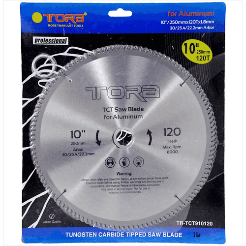 TORA Mata Potong Alumunium 10 Inch 120T - TCT Circular Saw TCT910120