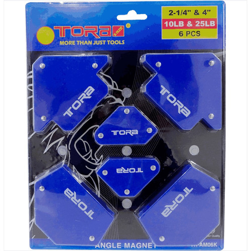 TORA Magnet Siku Segitiga Set 6 Pcs - Arrow Magnetic Welding Holder