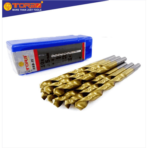 TORA Mata Bor Satuan Besi & Kayu 5 Mm HSS Kuningan