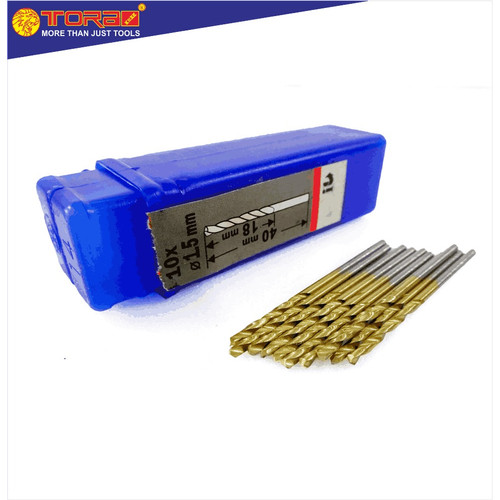 TORA Mata Bor Satuan Besi & Kayu 1.5 Mm HSS Kuningan
