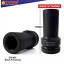 TORA Mata Sok Impact Long 24 mm 1" 6 PT - Socket Deep Impact - Taiwan