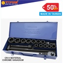 TORA Kunci Soket Set Hitam - Socket Set 17 Pcs 3/4 DR - TAIWAN