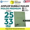 Amplop Bubble Mailer Bag Green 25x33cm Polybubble Envelope RUSFET