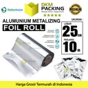 Sachet Alumunium Metz Foil Roll Kemasan Saset Food Grade 25cm x 10M