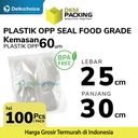 Plastik OPP SEAL LEM KUAT Kemasan Garment Makanan 25x30cm DELKOCHOICE