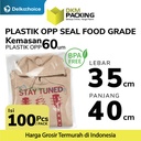 Plastik OPP SEAL LEM KUAT Kemasan Garment Makanan 35x40cm DELKOCHOICE