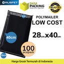 Plastik Polymailer PACK LOW COST Amplop Polimailer HITAM 28x40 RUSFET