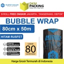 Plastik Bubble Wrap Hitam 80cm x 50M Bubblewrap TEBAL RUSFET ROLL
