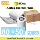 Kertas Thermal Paper Core Printer Resi Termal Barcode POS 80x50mm DUS