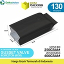 Kantong Alumunium Bag Gusset Valve Kemasan Bubuk 9x27cm Delkochoice