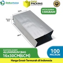 Kemasan Alumunium Foil Central Sealing Gusset Bag Delkochoice 16x30CM