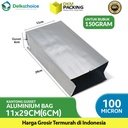 Kemasan Alumunium Foil Central Sealing Gusset Bag Delkochoice 11x29CM
