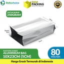 Kemasan Alumunium Foil Central Sealing Gusset Bag Delkochoice 10x23CM