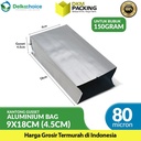 Kemasan Alumunium Foil Central Sealing Gusset Bag Delkochoice 9x18CM