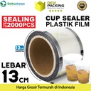 Plastik Lid Cup Sealer Plastik Roll Tutup Gelas Seal Cup 2000pcs Gelas