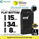 Coffee Bag Pouch FG Valve Kemasan Biji Bubuk Kopi Flat Bottom 15x34cm