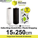 Stretch Film Wraping 15cm x 250m Plastik Wrapping DELKOWRAP OJOL / DUS