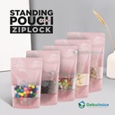 Standing Pouch VARIAN PINK & MERAH Plastik Klip Kemasan DELKOCHOICE