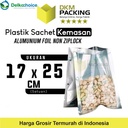 PLASTIK SACHET BAG TRANSMETZ 17X25CM KEMASAN NON ZIPLOCK SASET FOIL