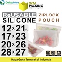 Reusable Ziplock Silicone Silikon Pouch Bag Klip DELKOCHOICE PREMIUM