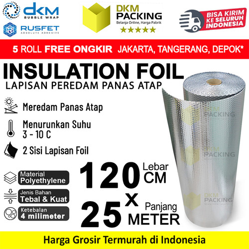 Plastik BubbleWrap 125cmx50m DKM PLUS BUBBLE WRAP BERWARNA MURAH ROLL