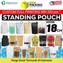 Standing Pouch 18cm XTRA SMALL DELKOCHOICE Plastik Kemasan Makanan