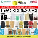 Standing Pouch 16cm DELKOCHOICE Plastik Klip Kemasan Sealer Makanan