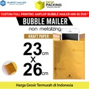AMPLOP BUBBLE WRAP KRAFT PAPER 23x26cm RUSFET BUBBLE BAG MAILER