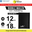 AMPLOP BUBBLE WRAP BLACK 12X18cm RUSFET HITAM BUBBLE BAG MAILER