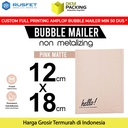 AMPLOP BUBBLE WRAP PINK 12X18cm RUSFET BUBBLE BAG MAILER PREMIUM