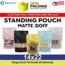 Standing Pouch 14x22cm MATTE WINDOW Plastik Kemasan DELKOCHOICE