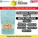 Standing Pouch TOSCA MATTE WINDOW Plastik Kemasan Makanan DELKOCHOICE