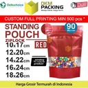 Standing Pouch WINDOW ZIPLOCK DELKOCHOICE ALUMUNIUM FOIL