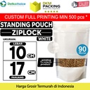 Standing Pouch PUTIH 10x17cm WINDOW ZIPLOCK DELKOCHOICE ALU FOIL