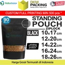 Standing Pouch HITAM WINDOW ZIPLOCK DELKOCHOICE ALU FOIL