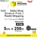 Plastik Wraping Stretch Film 250m DELKOWRAP HITAM TERMURAH / SATUAN