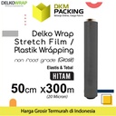 Plastik Wraping Stretch Film 50cm x 300m DELKOWRAP HITAM / SATUAN