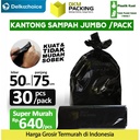 KANTONG PLASTIK SAMPAH 50x75cm JUMBO HITAM TEBAL TERMURAH SATUAN