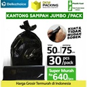 KANTONG PLASTIK SAMPAH 50x75cm TEBAL HITAM JUMBO TERMURAH SATUAN
