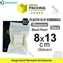 PLASTIK KLIP BLACK 8x13cm ZIPLOCK BAG KEMASAN AKSESORIS DELKOCHOICE