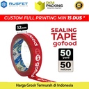 LAKBAN GOFOOD 12mm X 50yard MAKANAN ONLINE ISOLASI SOLATIP / SATUAN